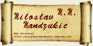 Miloslav Mandžukić vizit kartica